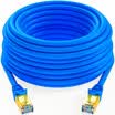Shanze SAMZHE CAT-750L Engineering Grade 7 CAT7 Class Copper Plating Double Shield High Speed ​​Network Jumper 7 Type Finished Cable Network Cable Blue 50m