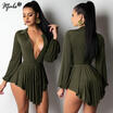 Womens Ladies Plain V Neck Oversized Tunic Loose Fit Long T Shirt Mini Dress
