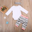 Newborn Kids Baby Girl Boy Tops Romper Long Pants Outfits Clothes 3 9 18 24 M
