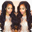 NLW Brazilian virgin human hair Lace front wigs Natural Body wave Glueless wigs for black women