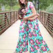 NEW Floral Plus Size Mother&Daughter Matching Floral Women Long Maxi Dresses