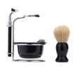 4 In 1 Mens Manual Razor Set Beard Razor Male Facial Cleaning Tool Shaving Brush Bowl Stainess Steel Stand Holder 5 Blades Wet Sh