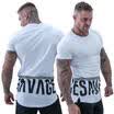 Mens Muscle Short Sleeve T-Shirt Bodybuiding Sport Gym Fitness Vest Workout Tee