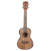 24" Ukulele Ukelele Uke Kit Sapele Wood with LCD EQ Including Carrying Bag Capo Strings Strap Finger Maraca Cleaning Cloth
