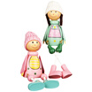 Flowers set between simple crafts Decoration Wooden dolls home decorations Entrance study porters to send his girlfriend HM16A11 couple winter warmth