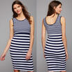Maternity Women Strip Breastfeeding Clothes Pregnant Nursing Dress Sleeveless UK