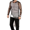 US Men Mesh Net Long Sleeve Perspective Muscle Tank Tops Underwear Sport Shirt