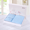 Tuqiang towel home textiles cotton plain square towel towel towel three sets of gift boxed blue