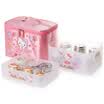Jingdong supermarket HELLO KITTY bathroom cosmetics storage box creative desktop matte can be stacked cosmetic case set KT0379