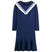 Semir Women&39s round neck lace sweet college wind seven-point skirt 19017140204 dark blue XL
