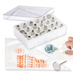 Jingdong Supermarket Jie Kai Nuo stainless steel 304 baking tools Biaohua mouth set with Biaohua nail embroidery woven flowers woven bags cookies cream Biaohua tools