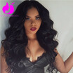 Amethyst Body Wave U Part Wig 2017 Popular Long Wavy Brazilian Human Hair U Part Wigs For Black Women