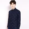 Dance with wolves DANCING WOLVES cotton floral men shirt 379305500 possession of green 175 92A