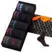 Jingdong supermarket Playboy PLAYBOY 2689 men socks men socks cotton in the tube sports business leisure breathable men&39s cotton socks 5 double gift box black gray group multi-color all code