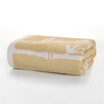 Bamboo flower towel bath towel bamboo pulp fiber thickened bath towel adult absorbent towel yellow 450g Article 70 × 140cm
