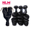 Best Quality 8a Grade loose wave Malaysian lace frontal closure with 4 bundles human hair weave 100 human hair Weft 5pcsLot