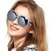 Blue bluekiki sunglasses glasses female big face big frame sunglasses female fashion polarized sunglasses 7011 orange frame gray
