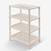 Carrefour Inspector Shelf Plastic Shelf Four - storey Moving Storage Storage Shelf Square