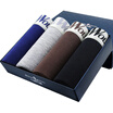 With the wolf dance men&39s underwear breathable movement lumbar fine fine fiber fashion wide ribs tendon flat feet pants four mixed color 3132-4 M