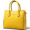 Seven wolves SEPTWOLVES handbags simple color ladies handbags purses shoulder bag simple commuter fashion leisure fashion bag yellow 2A5352011-06T