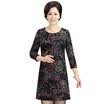 Fama Ma 2017 autumn dress in the elderly women&39s round neck dress large size female mother loaded autumn T711T40131 red XL