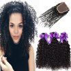 Brazilian Curly Virgin Hair 3 Bundles With Closure New Hair Style Kinky Curly Hair With Closure Wetandwavy Virgin Brazilian Hair