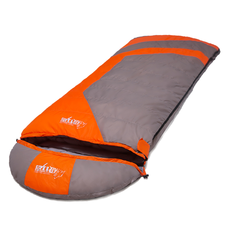 Wolf line adult warm winter sleeping bag can be stitching camping envelopment down sleeping bag outdoor thickening sleeping bag G1000 orange