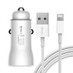 Bull BULL Car Charger Car Charger GN-U112C White 5V 24A Dual USB One-Duo Two PC Material