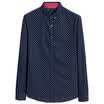 Semir shirt male 2016 autumn&winter new men&39s side hit the color point point casual long-sleeved shirt Korean version of the tide 13316051202 blue&white tone L