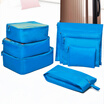 Jingdong Supermarket Baicao Park bicoy Travel Storage Bag Set Underwear Storage Bag 8 sets simple 3 portable 4 pieces shoes 1 Lake water blue