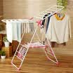 Ou Runzhe drying rack airfoil landing folding large multi-purpose drying rack indoor&outdoor balcony clothes rod rose red