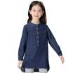 Cute Songs Girls &39Ladies&39 Shirt Dresses Cowboy Dresses Spring & Autumn England Design Long Sleeve T-Shirt Dresses E050A110