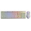 Blackjack AJAZZ Watcher full color RGB game machine keyboard&mouse set white green axis usb wired backlight game keyboard mouse set mechanical keyboard green axis