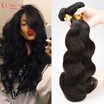 Cheap Wet And Wavy Virgin Brazilian Hair Meches Bresilienne Lots Brazilian Body Wave 4 Bundles 7A Grade Unprocessed Human Hair
