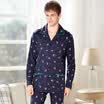 Pai Ban slave PBENO Pai Ban slave couple pajamas men&39s cotton long sleeves 2017 new suit 70631034 dark blue L
