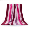 Grace towels home textiles cotton jacquard thickening water absorption classic horizontal stripes large bath towel red 450g 140 70cm