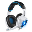 Sades wolf head wearing a shocked voice headset white&blue shock version gaming headset headset headset computer phone headset