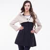 TMI Mystery Women&39s Korean version hit color lapel collar waist coat Slim long coat 161210 Tibetan melon rice M