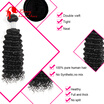 CZ Hair Indian Deep wave hair bundle 1pc unprocessed human virgin hair weave natural black