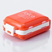 Benjamin home travel portable three-tier foldable small box sub-grid drug storage box orange white