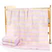 Like baby elepbaby baby bath towel newborn baby cotton gauze bath towel bag blanket striped jacquard blanket 115X105cm pink