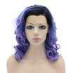 Iwona Synthetic Hair Lace Front Shoulder Wavy Dark Root Two Tone Violet Purple Wig