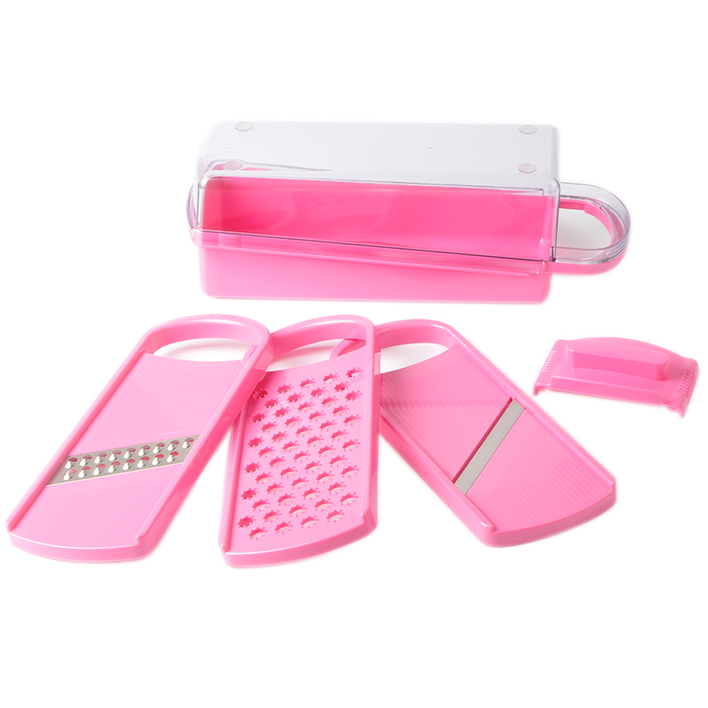 Jingdong Supermarket under the village SHIMOMURA imports of stainless steel multi-functional slicing shaver combination set pink