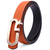 Crocodile Shirt CROCODILE Women&39s Leather Belt Japan&South Korea trend buckle thin belt female 14613004-15 orange