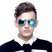 Jingdong Supermarket San&39s TANS sunglasses male polarized driving mirror sunglasses female polarized sunglasses 3025L silver frame ice blue