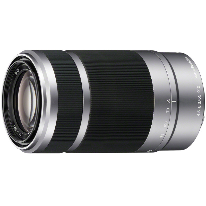 Sony SONY E 55-210mm f 45-63 OSS APS-C frame telephoto zoom small single lens silver SEL55210