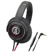 Audio-Technica ATH-WS770iS Portable Smartphone Headset Black Red