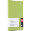 Effective deli 3347 strap design texture leather surface Notebook intimate pocket 25k 98 green