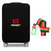 Rising Seat Silk Elastic Case Baggage Case Suitcase Trolley Case Dust Cover RST-87 Black S Code 18-20 inch Cross Tie Color Tag