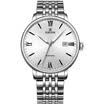 EBOHR Quartz Watch Stainless Strap White Dial